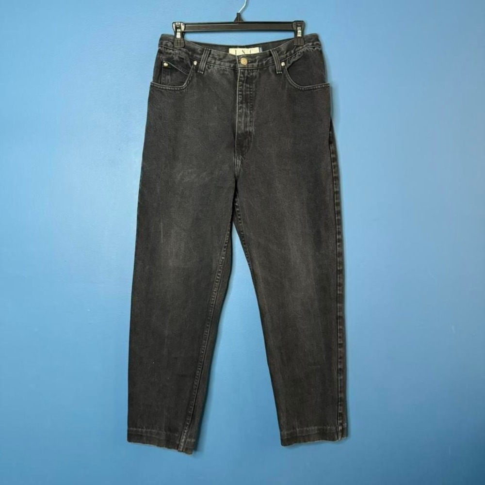 Vintage 90s Mom Jeans Women's Size 14 Black Denim Inc High Rise Grunge Classic‎
